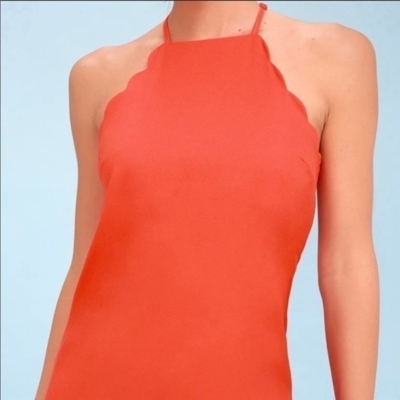 Lulu’s Endlessly Endearing Coral Red Dress - Picture 5 of 8